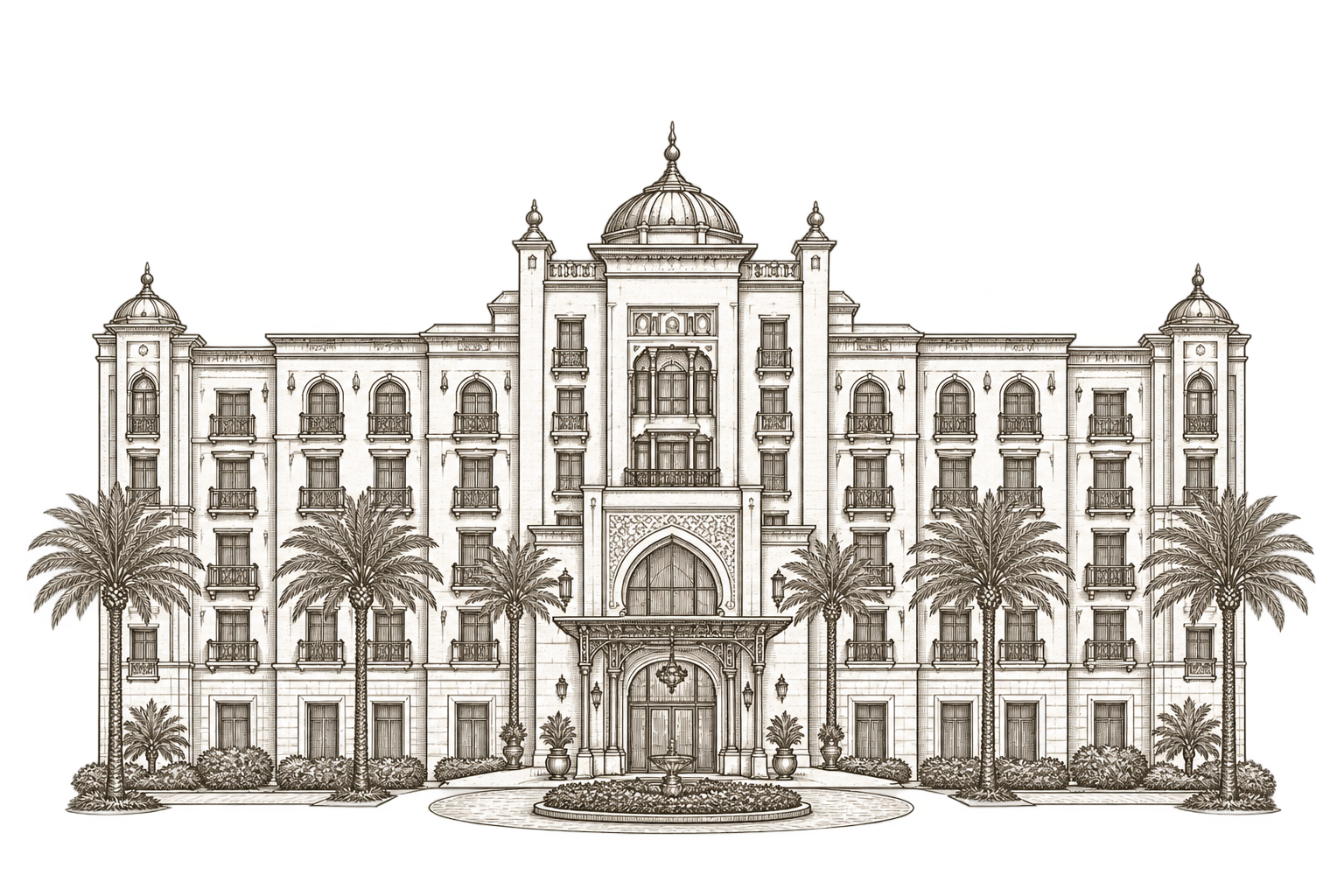 رسم فندق بريرا في القصيم